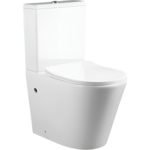 Унитаз-компакт Ceruttispa Sella CT9864 безободковый, с микролифтом, белый Унитаз-компакт Ceruttispa Sella CT9864 безободковый, с микролифтом, белый