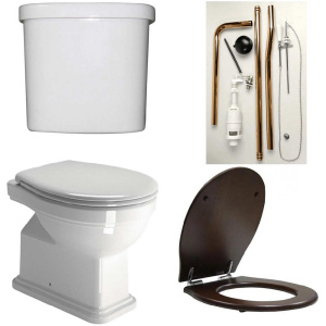 Унитаз приставной с бачком и сиденьем GSI Classic SET_CLASSIC_BR