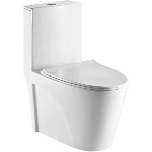 Унитаз-моноблок Weltwasser WW SK Welzbach 001GL-WT безободковый, с микролифтом, белый глянец Унитаз-моноблок Weltwasser WW SK Welzbach 001GL-WT безободковый, с микролифтом, белый глянец