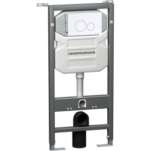 Система инсталляции для унитазов Ceramicanova Envision Round CN1001W кнопка белая