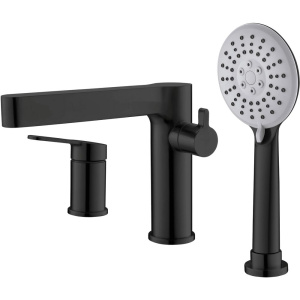 Смеситель на борт ванны BelBagno Delta DEL-BVD3-NERO Смеситель на борт ванны BelBagno Delta DEL-BVD3-NERO