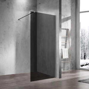 Душевая перегородка Vincea Walk-in VSW-1H120CGGM 120 см, профиль вороненая сталь, стекло тонированное