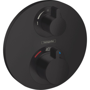 Термостатический смеситель Hansgrohe Ecostat S 15758670 для душа, матовый черный Термостатический смеситель Hansgrohe Ecostat S 15758670 для душа, матовый черный
