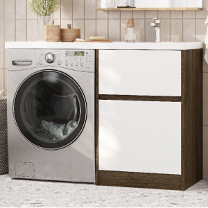 Тумба с раковиной AQUATON Лондри 60 R, дуб кантри, белый Тумба с раковиной AQUATON Лондри 60 R, дуб кантри, белый