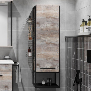 Шкаф-пенал Sanflor Бруклин бетон пайн, экзотик Шкаф-пенал Sanflor Бруклин бетон пайн, экзотик