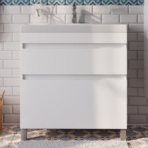 Тумба с раковиной IDDIS Zodiac 80 напольная, с ящиками