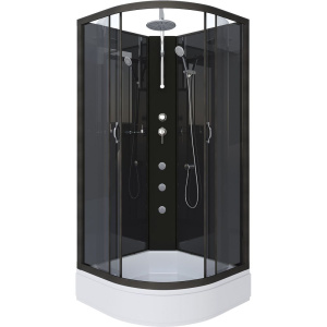 Душевая кабина Niagara Classic NG-6501-14BKTG 90x90 см, без крыши, с гидромассажем и тропическим душем