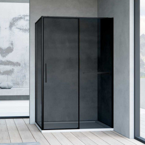 Душевой уголок Vincea Slim Soft VSR-1SS9012CGB 120x90, профиль черный, стекло тонированное Душевой уголок Vincea Slim Soft VSR-1SS9012CGB 120x90, профиль черный, стекло тонированное