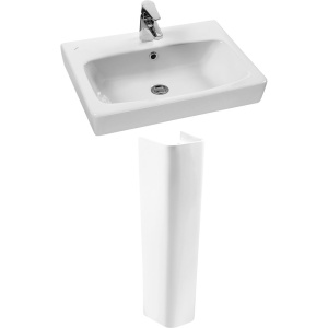 Комплект Раковина Santek Нео 1WH302185 55 + Пьедестал 1WH302182 белый Комплект Раковина Santek Нео 1WH302185 55 + Пьедестал 1WH302182 белый