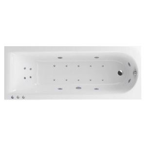 Акриловая ванна Excellent Aurum Lux WAEX.AUR17.LUX.CR 170x70 см, с гидромассажем, с каркасом, со сливом-переливом