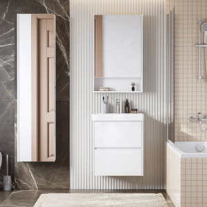 Мебель для ванной AQUATON Сканди 55 белый глянец, белый матовый