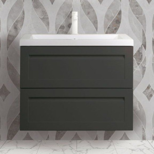 Тумба с раковиной Art&Max Platino 75, подвесная, серый матовый