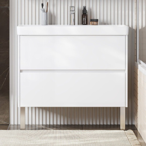 Тумба с раковиной AQUATON Сканди 90 белый глянец, белый матовый Тумба с раковиной AQUATON Сканди 90 белый глянец, белый матовый