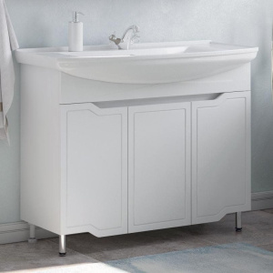 Тумба с раковиной Corozo Мирра 105 белая