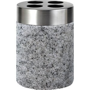 Стакан Ridder Stone 22010207 для зубных щёток, серый
