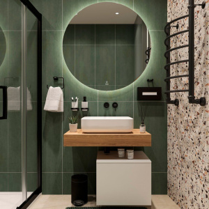 Мебель для ванной STWORKI Ольборг 80 столешница дуб французский, без отверстий, с тумбой 50, с раковиной STWORKI Soul 1 белой