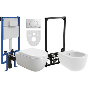 Комплект Унитаз подвесной BOCCHI V-Tondo 1416-001-0129 белый глянцевый + Крышка A0302-001 с микролифтом, глянцевая белая + Инсталляция STWORKI + Кнопка 230822 хром глянцевый + Биде + Инсталляция AlcaPlast A105 /1120 Комплект Унитаз подвесной BOCCHI V-Tondo 1416-001-0129 белый глянцевый + Крышка A0302-001 с микролифтом, глянцевая белая + Инсталляция STWORKI + Кнопка 230822 хром глянцевый + Биде + Инсталляция AlcaPlast A105 /1120