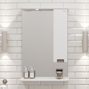 Зеркало Onika Харпер R 52 белое глянцевое Зеркало Onika Харпер R 52 белое глянцевое