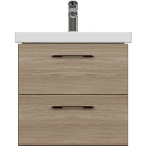 Тумба с раковиной Cersanit Lara 50 орех, раковина Como 50