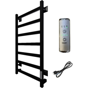 Полотенцесушитель электрический Тругор Пэк сп 20 80x50 с выключателем, черный Полотенцесушитель электрический Тругор Пэк сп 20 80x50 с выключателем, черный