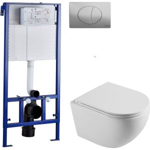Комплект Унитаз подвесной STWORKI Скаген SK-09up безободковый, с микролифтом + Инсталляция + Кнопка 230822 хром глянцевый Комплект Унитаз подвесной STWORKI Скаген SK-09up безободковый, с микролифтом + Инсталляция + Кнопка 230822 хром глянцевый