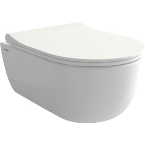 Унитаз подвесной BOCCHI V-Tondo 1417-001-0129 белый глянцевый, тонкая крышка с микролифтом