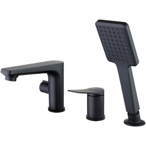 Смеситель на борт ванны Lemark Bronx LM3745BL черный