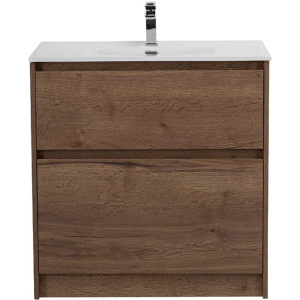 Тумба с раковиной BelBagno Kraft 80 напольная, rovere tabacco, раковина BB800ETL