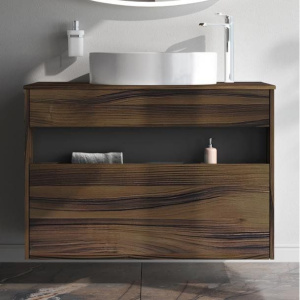 Тумба с раковиной AM.PM Func 100 дуб крафт, со столешницей, раковина M8FWCC20550WG