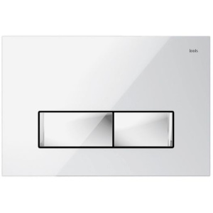 Кнопка смыва IDDIS Uniglass UNG02WCi77 стекло, белая/хром