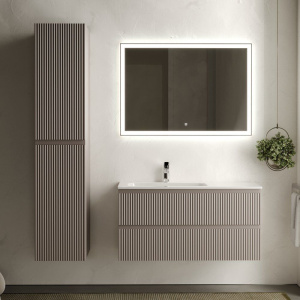 Мебель для ванной Sancos Snob R 100 см, L, doha soft Мебель для ванной Sancos Snob R 100 см, L, doha soft