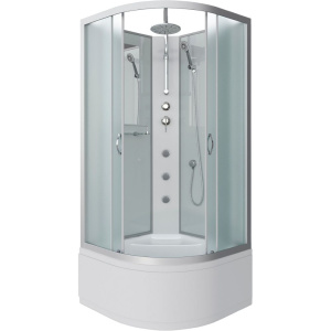 Душевая кабина Niagara Classic NG-2309-14BKTG 100x100 см, с гидромассажем и тропическим душем