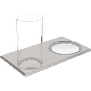 Стакан Keuco Edition 400 11556 с мыльницей, никель Стакан Keuco Edition 400 11556 с мыльницей, никель