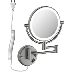 Косметическое зеркало Aquatek AQ4915BGM оружейная сталь