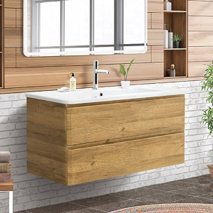 Тумба с раковиной BelBagno Albano-Cer 105 подвесная, rovere rustico Тумба с раковиной BelBagno Albano-Cer 105 подвесная, rovere rustico