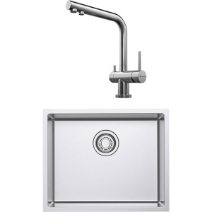 Комплект Мойка кухонная Omoikiri TADZAVA 54-U/I ULTRA-IN + Смеситель Nagano BN нержавеющая сталь