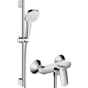 Смеситель для душа Hansgrohe Logis 71600000 + Душевой гарнитур Hansgrohe Croma Select E Vario 26582400