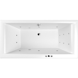 Акриловая ванна WHITECROSS Savia Duo SMART 170x80 см, с гидромассажем, с каркасом, со сливом-переливом