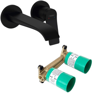 Комплект смеситель для раковины и скрытая часть Hansgrohe 75050670S Vivenis черный Комплект смеситель для раковины и скрытая часть Hansgrohe 75050670S Vivenis черный