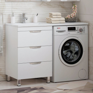 Тумба с раковиной Corozo Алиот 120 под стиральную машину L