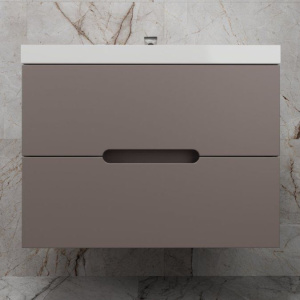 Тумба с раковиной Style Line Матис 80, подвесная, тауп темный