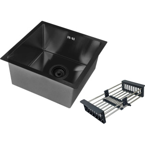 Мойка кухонная Wisent WS34444B с PVD покрытием, с коландером