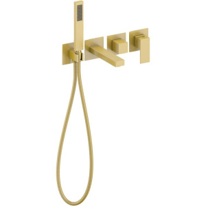 Смеситель для ванны с душем Timo Selene 2014/17YSM С ВНУТРЕННЕЙ ЧАСТЬЮ, золото матовое