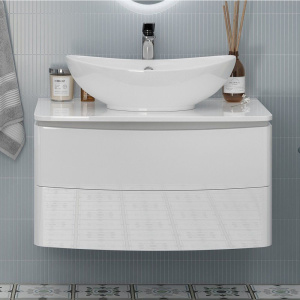 Тумба с раковиной Velvex Luna 80