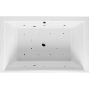 Акриловая ванна Excellent Crown Lux WAEX.CRO19.RELAX 190x120 см, с гидромассажем, с каркасом, со сливом-переливом, для двоих