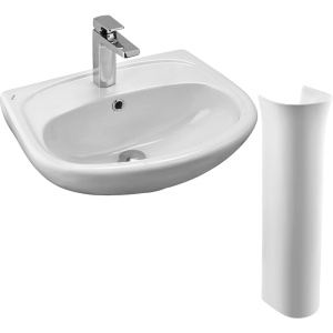 Раковина Santek Анимо 1WH110496 50 см, с пьедесталом Раковина Santek Анимо 1WH110496 50 см, с пьедесталом