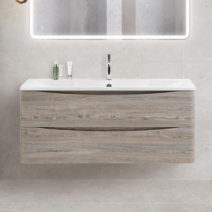 Тумба с раковиной BelBagno Acqua 120 подвесная, pino scania, белая глянцевая раковина Тумба с раковиной BelBagno Acqua 120 подвесная, pino scania, белая глянцевая раковина