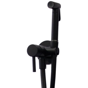 Гигиенический душ Paffoni Tweet Round ZDUP110NO со смесителем, С ВНУТРЕННЕЙ ЧАСТЬЮ