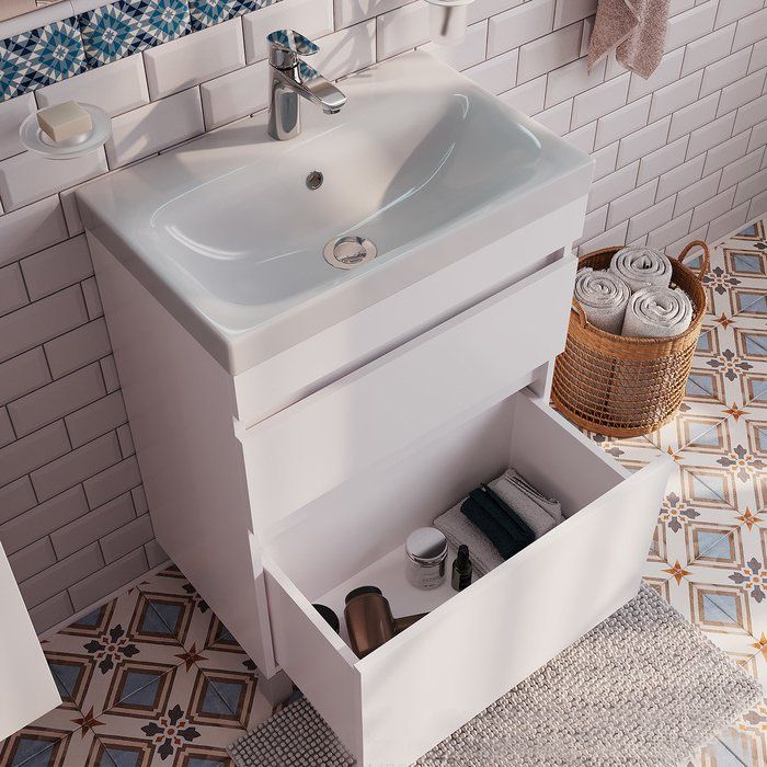 Купить Мебель для ванной IDDIS Zodiac 60 напольная, с ящиками в Москве с доставкой Мебель для ванной IDDIS Zodiac 60 напольная, с ящиками