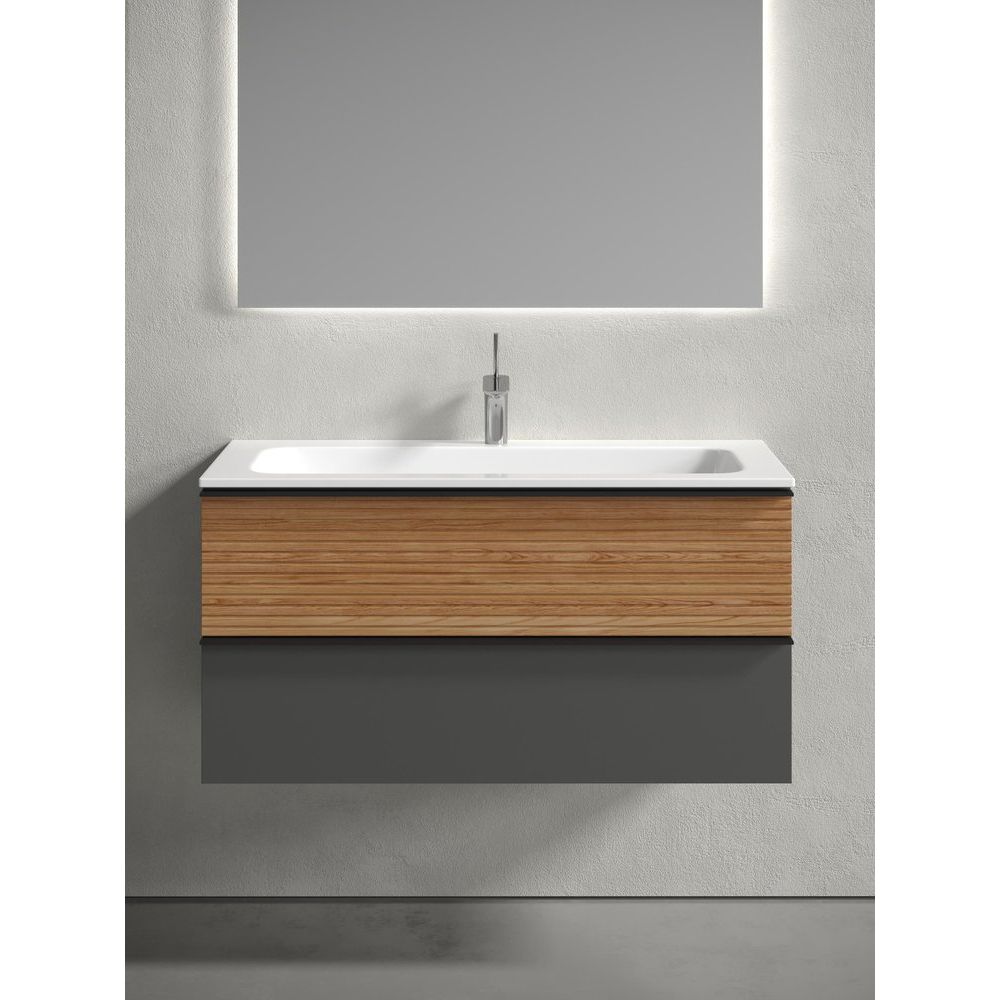 Купить Мебель для ванной Sancos Delta 100 дуб красный, графит в Москве с доставкой Мебель для ванной Sancos Delta 100 дуб красный, графит